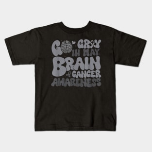 Go Gray In May Brain Cancer Kids T-Shirt